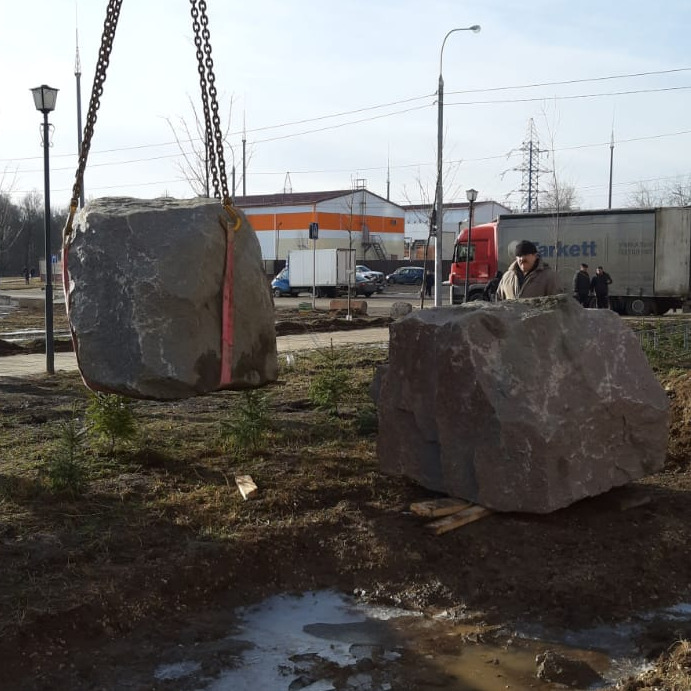 Белорусские камни пополнили Подольский мемориальный «Сад камней Памяти и Славы»