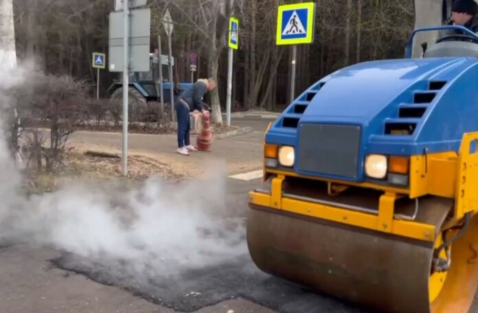 Ямочный ремонт в Подольске идет полным ходом