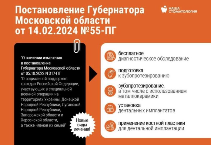 В Подольске участникам СВО доступно льготное зубопротезирование