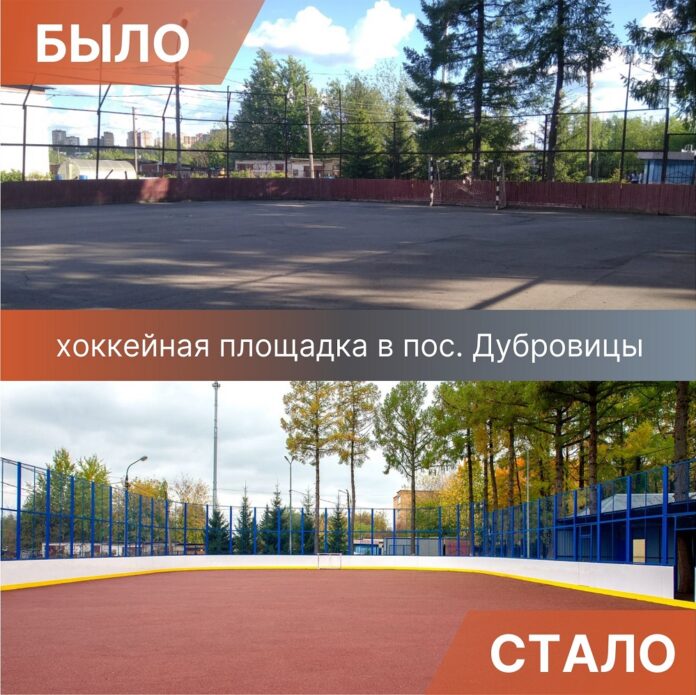 В Дубровицах завершена реконструкция хоккейной площадки на территории СШОР