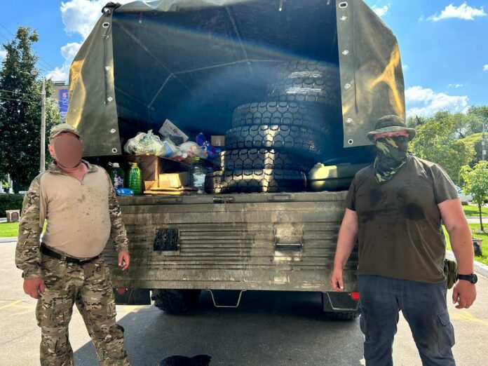 Благодаря всем подольчанам закупили и доставили участникам спецоперации партию шин для спецтехники и квадрокоптер