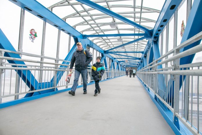 Надземный переход в Подольске открыли 26 декабря