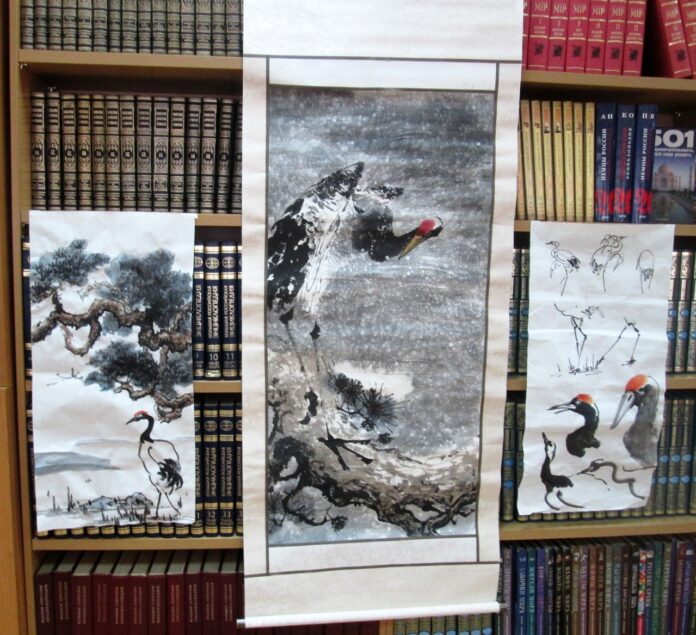 В Центральной библиотеке прошла арт-встреча Татьяны Калина с любителями китайской живописи