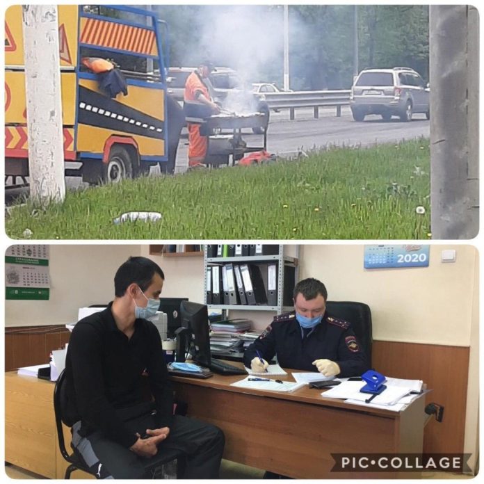 На сотрудника организации, осуществляющей дорожные работы, составлен протокол за административное правонарушение на улице Большая...