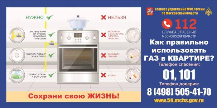 Жителям округа напомнили правила безопасного использования бытового газа