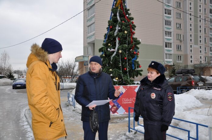В Подольске полицейские и общественник провели акцию «В Новый год с госуслугами»
