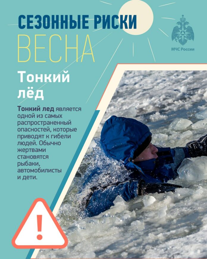 Выходить на лёд водоемов опасно для жизни!