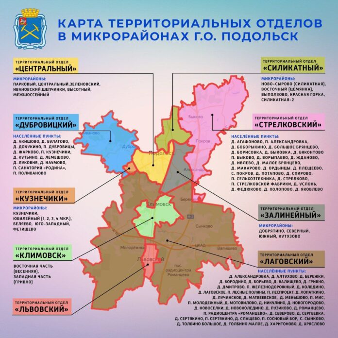 Территориальные отделы администрации Подольска работают в микрорайонах