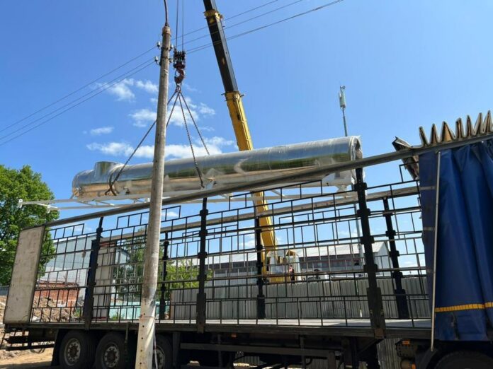 На стройку котельной в Подольске доставили первую партию оборудования