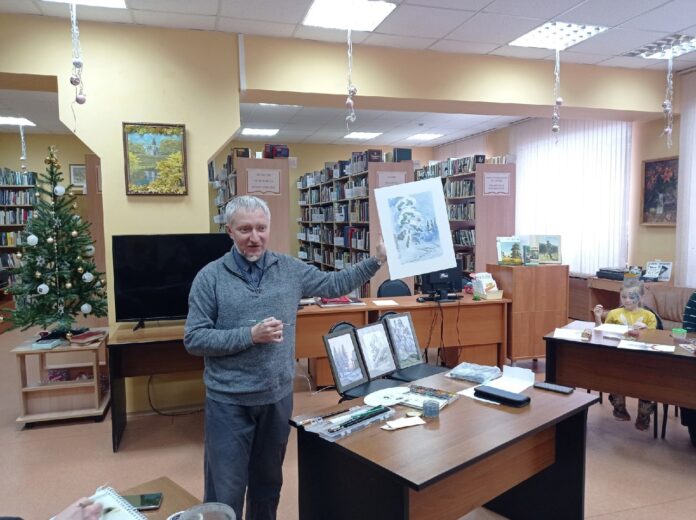 Мастер-класс по рисованию акварелью прошел в Центральной библиотеке Подольска