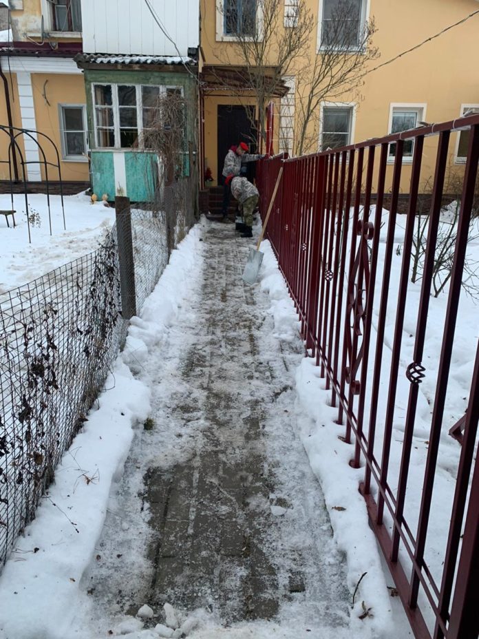 Юнармейцы Городского округа Подольск поучаствовали в акции «Снежный десант»