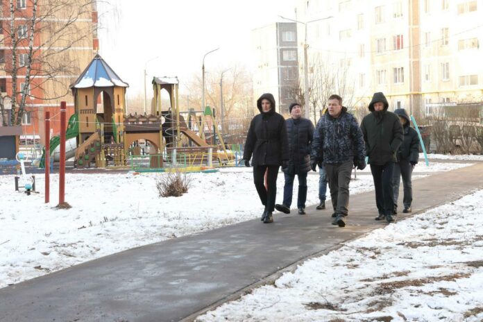 В Подольске проверили содержание территории микрорайона Шепчинки