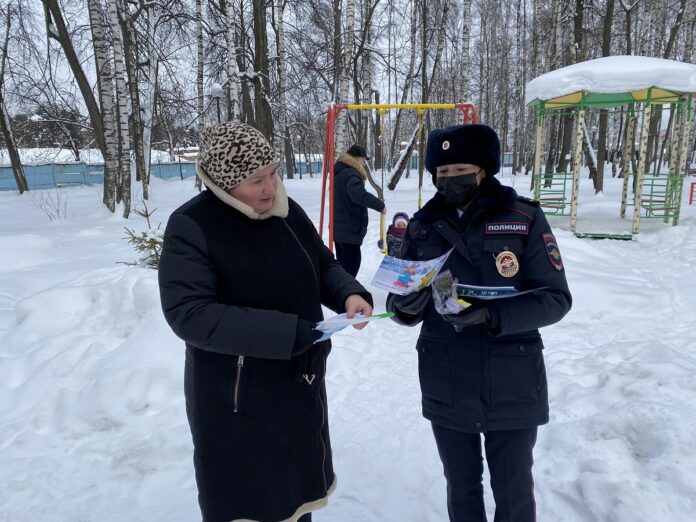 Акция «Безопасный двор» состоялась во время зимних каникул в Подольске