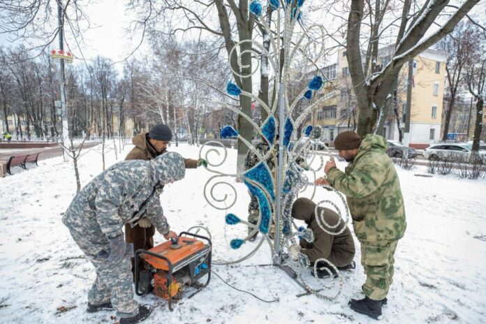 В новогоднее убранство одевается Подольск