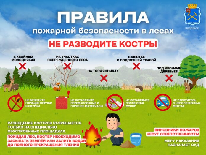 Соблюдайте правила пожарной безопасности в лесах!