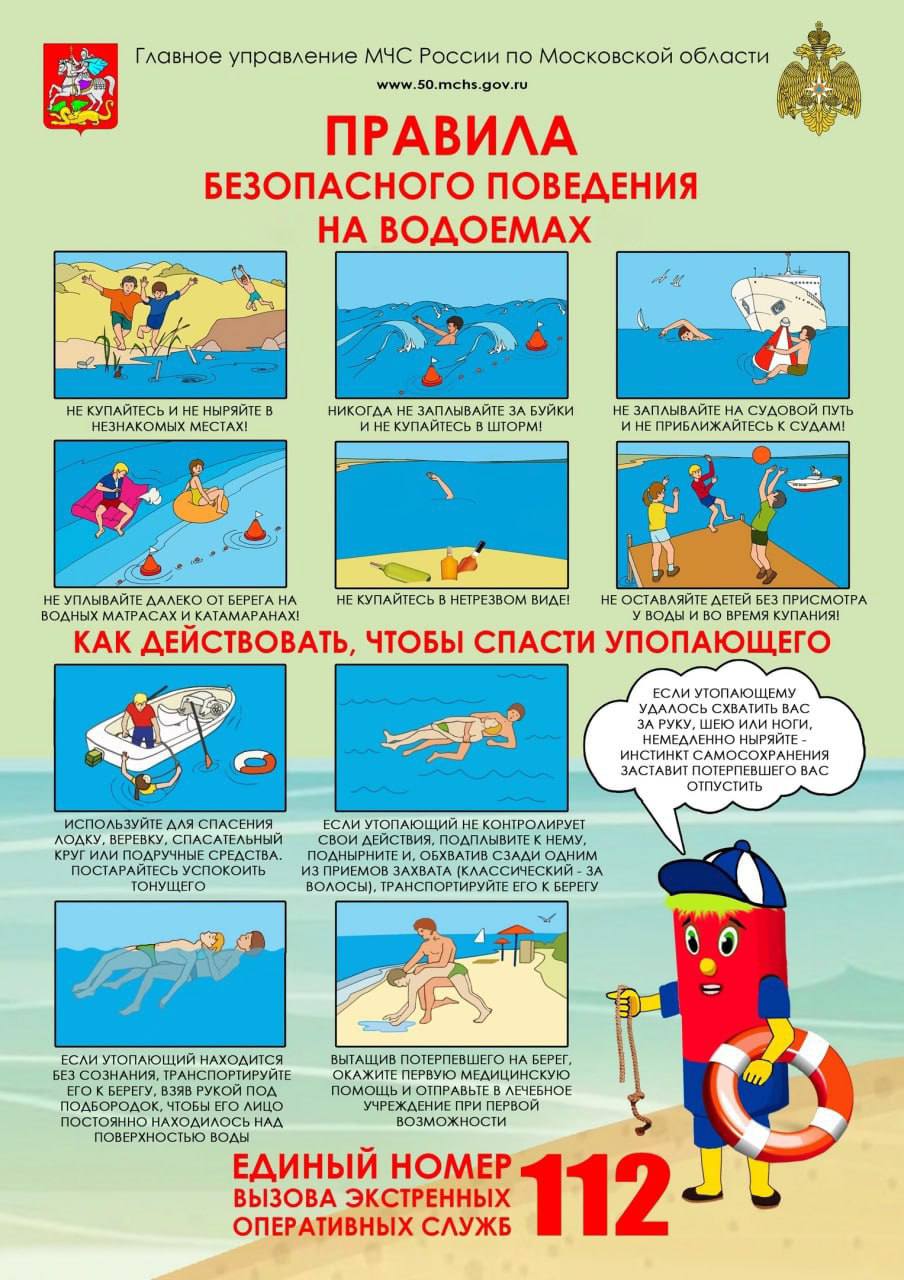 Соблюдайте правила безопасности на воде!