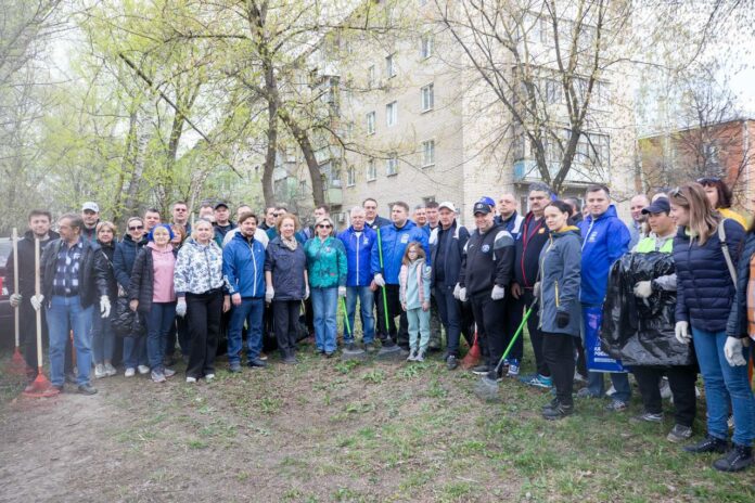 Утром субботники стартовали на всей территории Подольска