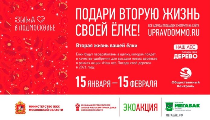 Жители Большого Подольска могут принять участие в экологической акции «Подари своей ёлке вторую жизнь!»
