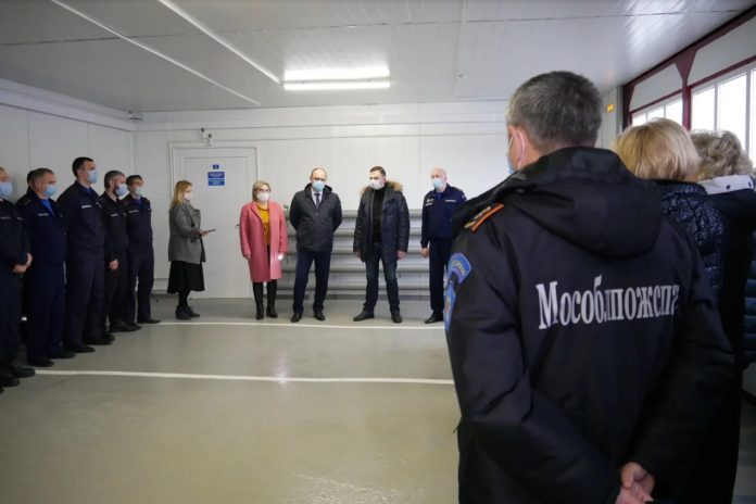 Руководители администрации Городского округа Подольск посетили пожарное депо в микрорайоне Кузнечики