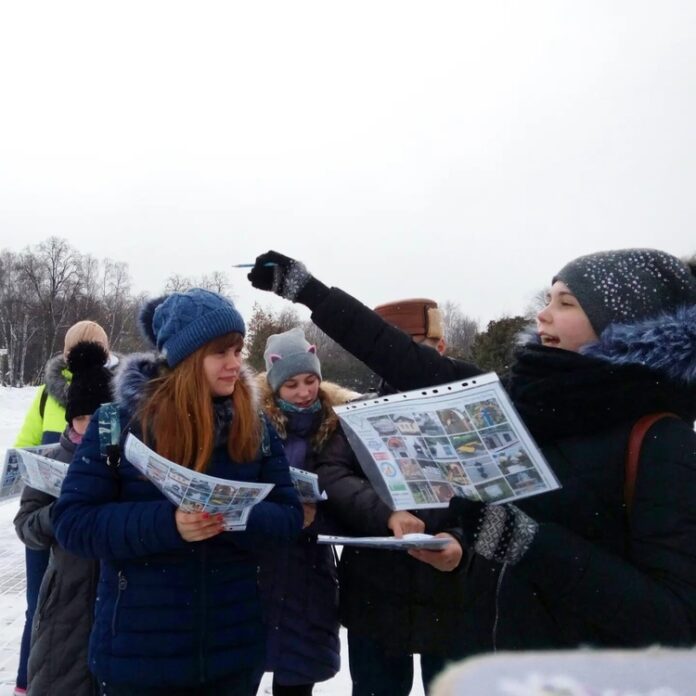 Квест по спортивному ориентированию провели для студентов Подольска