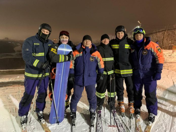 Задорные «Пожарные покатушки» состоялись на горнолыжном  склоне у Пахры