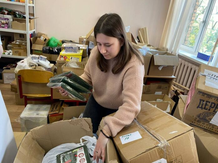 Более 300 кг гуманитарного груза было собрано подольчанами для наших бойцов на передовой