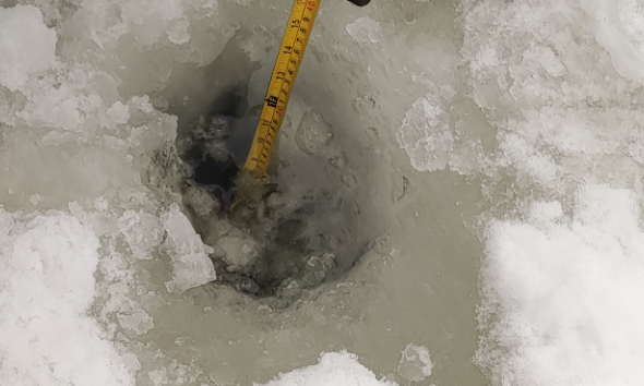 О толщине льда на реке Пахре 26 января проинформировали в Подольском ТУ ГКУ МО...