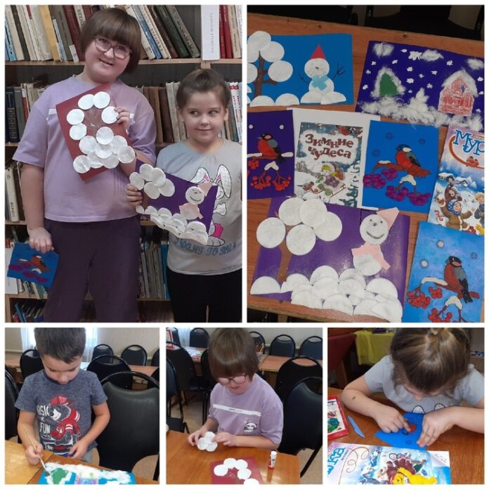Детский мастер-класс «Зимние чудеса» состоялся  в библиотеке № 24