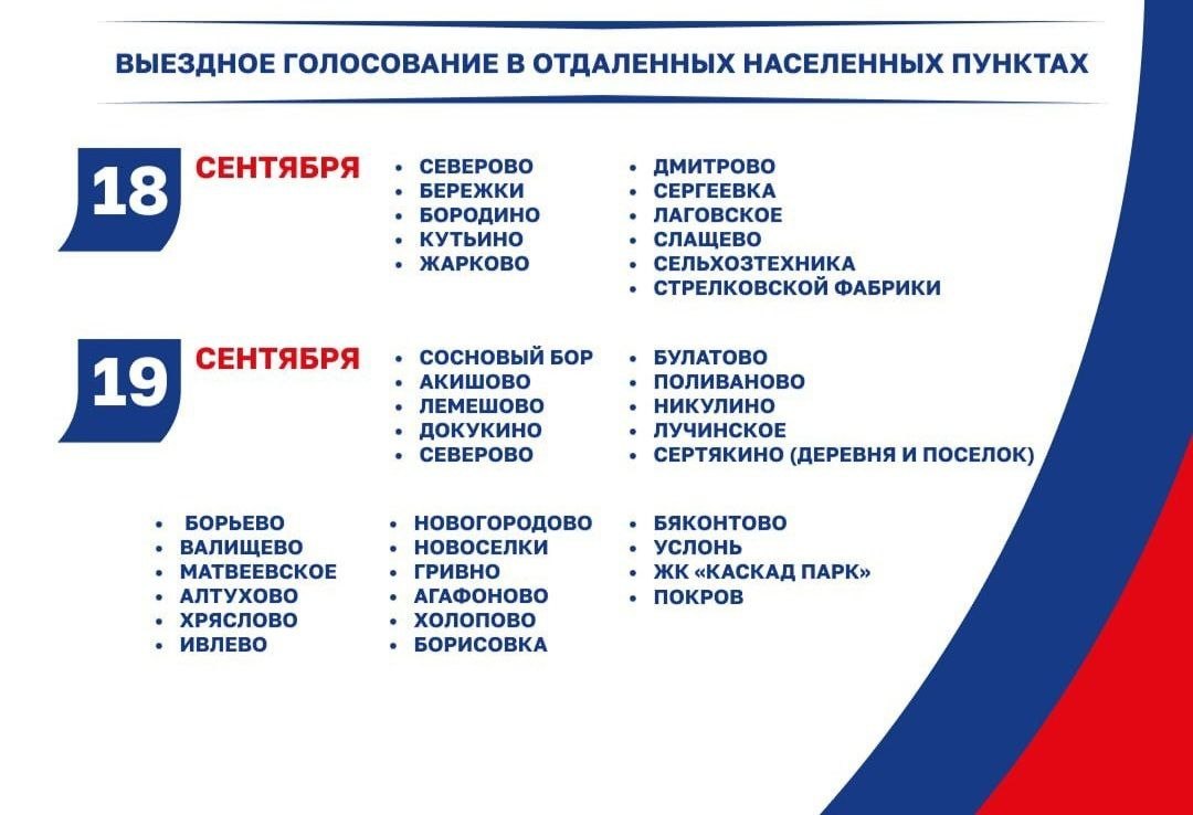 Выездное голосование организовано в отдаленных населенных пунктах Подольска