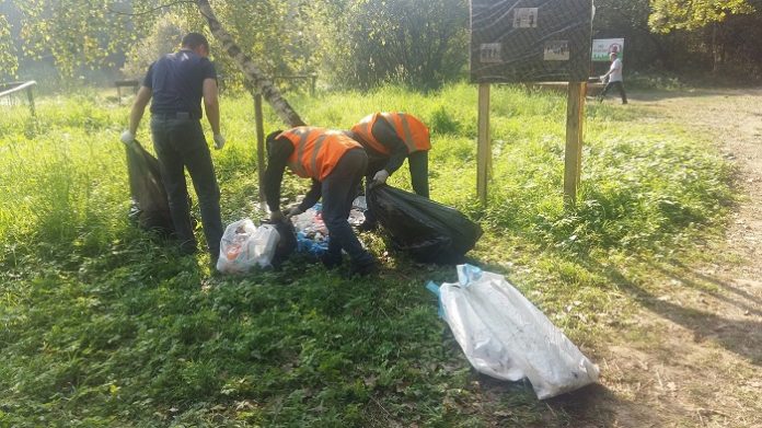 В пикниковой зоне около Змеиного озера провели генеральную уборку