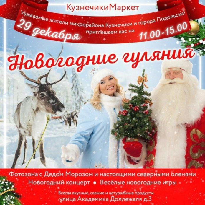 Новогодние гулянья пройдут в микрорайоне Кузнечики 29 и 30 декабря