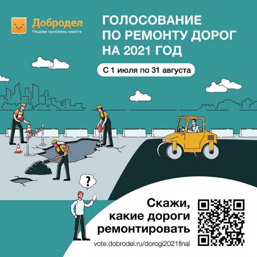 Голосование на портале «Добродел» по ремонту дорог Подмосковья в 2021 году продолжается