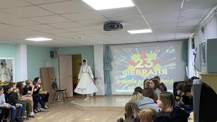 Для учеников Гимназии им.Подольских курсантов, прошло мероприятие, посвященное 23 февраля