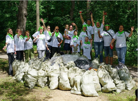 В «Елочках» состоялась всероссийская акция по уборке территории Green Drive