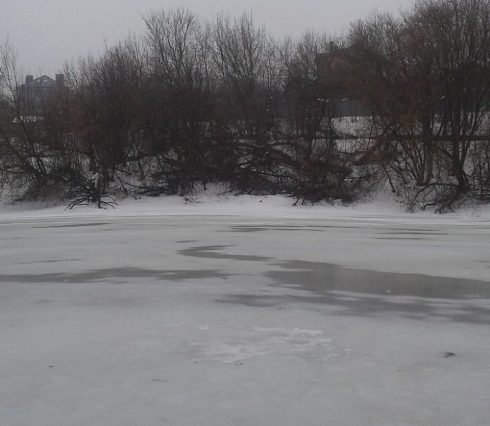 О толщине льда на Пахре 19 марта