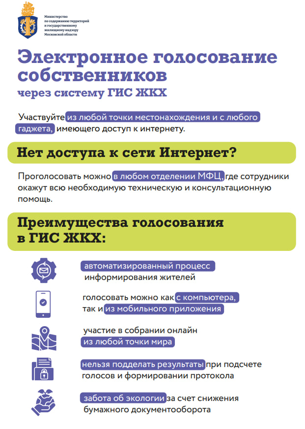 Электронное голосование собственников через ГИС ЖКХ