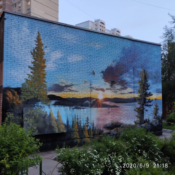 Новое граффити появилось на трансформаторной подстанции в микрорайоне Кузнечики