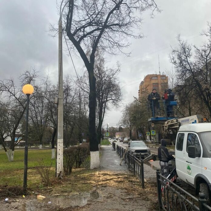 В Большом Подольске устраняют последствия сильного ветра