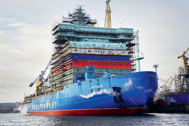 Ледокол «Арктика» оснащенный РУ «РИТМ-200» проходит ходовые испытания