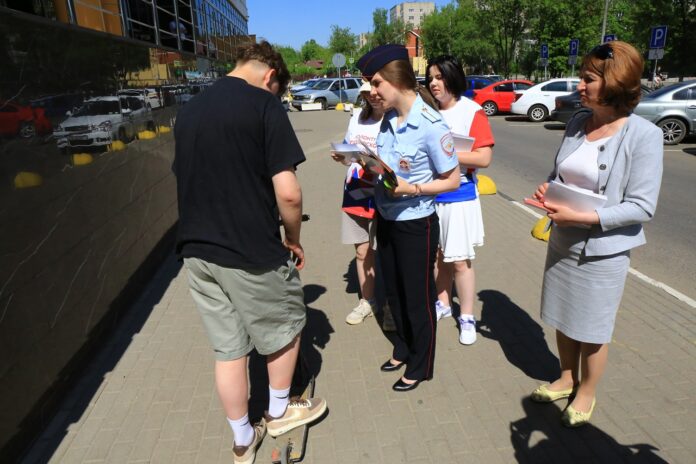 Вблизи торговых центров г.о. Подольск прошла акция: «Безопасная мобильность»