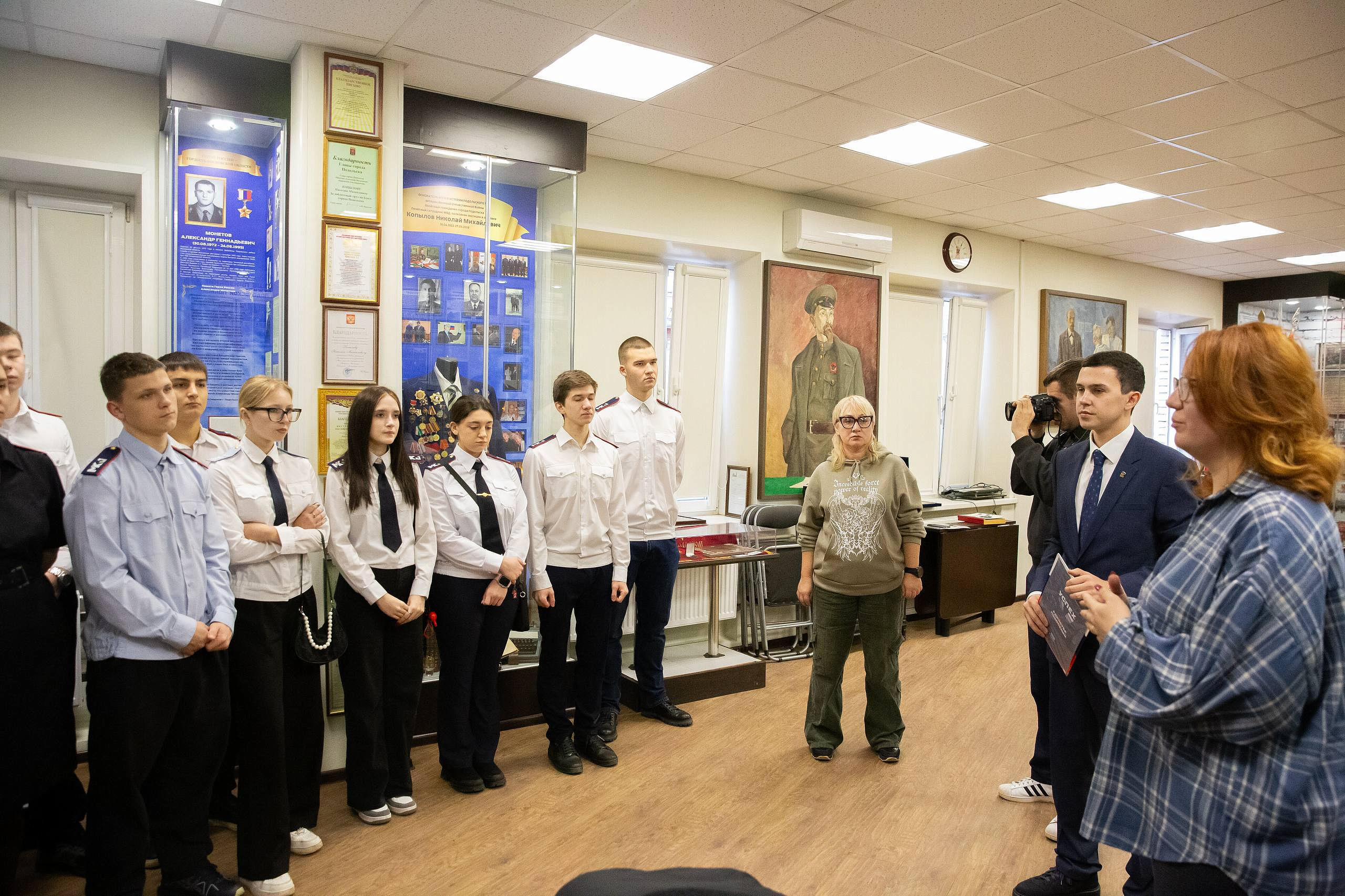 В рамках проекта «Успех V единстве поколений» студенты Подольска познакомились с историей местной полиции